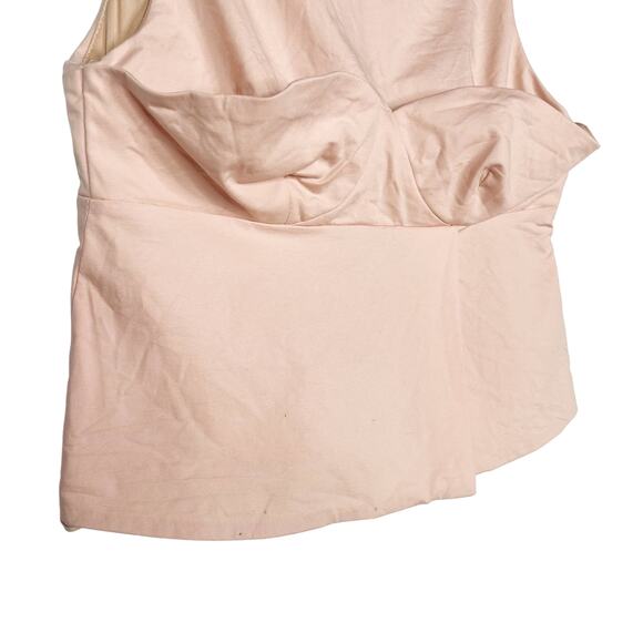 Zara Medium Pink Bustier Bodice Structured Sleeveless Blouse Top Corset Keyhole - Picture 4 of 8